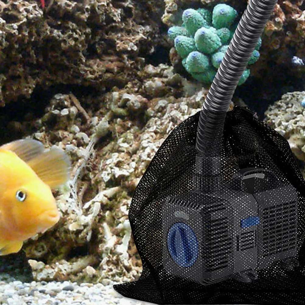 4Pcs Heavy Duty Polyester Mesh Pump Filter Bag Drawstring Pond Aquarium Water Pump Filter Bag for Effective Debris Clog - view 2