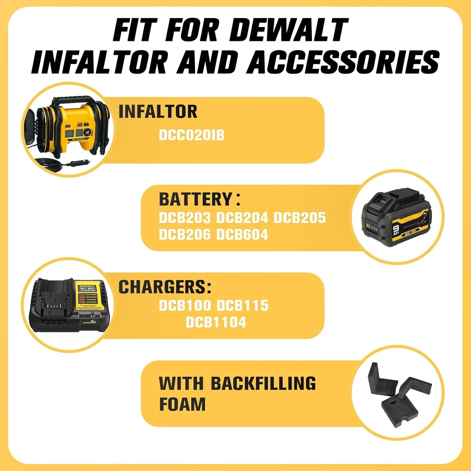 

Чехол для Dewalt Air Compressore DCC020IB: Портативная сумка для инструментов для беспроводного насоса 20 В, водонепроницаемый - горячая распродажа