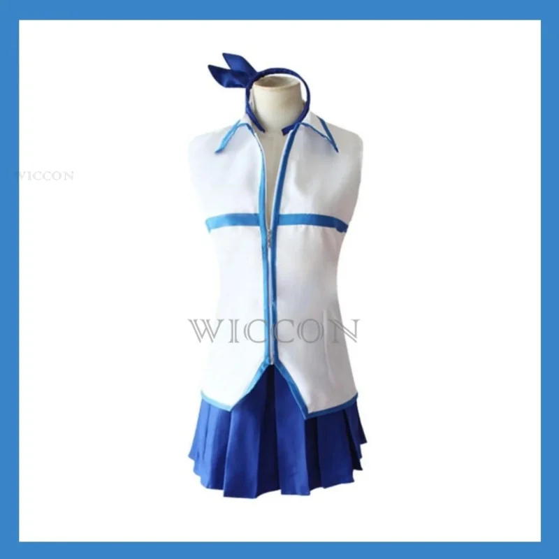 Anime Fairy Tail Lucy Heartfilia Cosplay Costume Magic Shooter Wig Low Back Skirt Woman Sexy Kawaii Halloween Carnival Suit