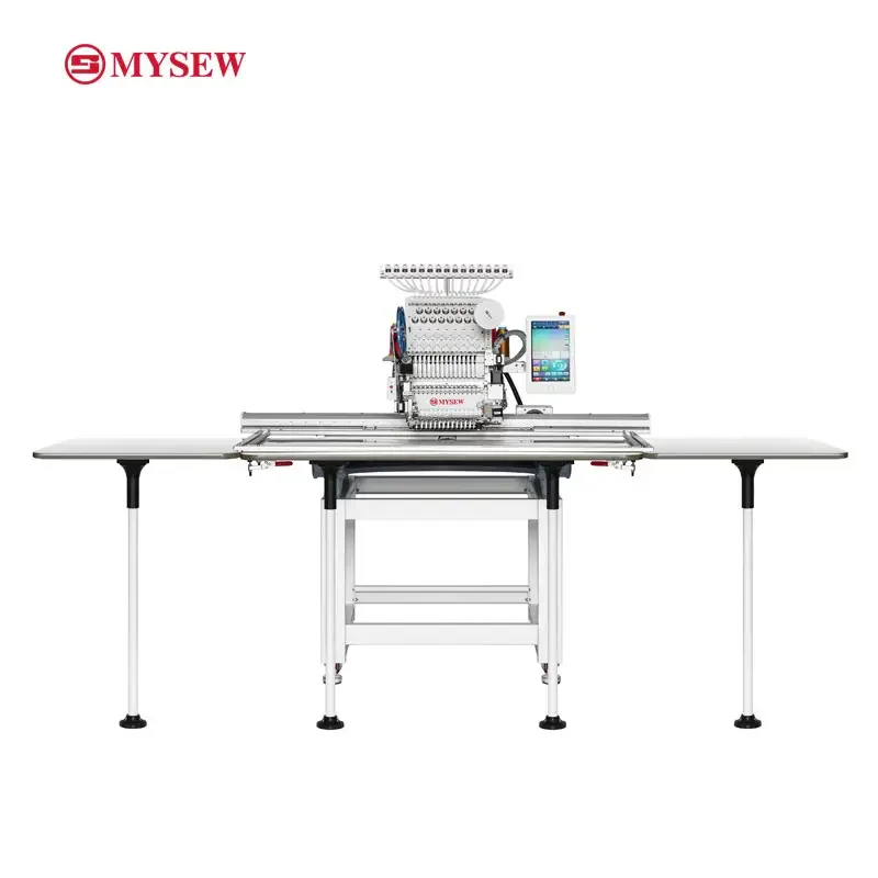 Industrial Single Head Embroidery Machine Computerized Equipment for Clothing Fabric Logo Pattern Production