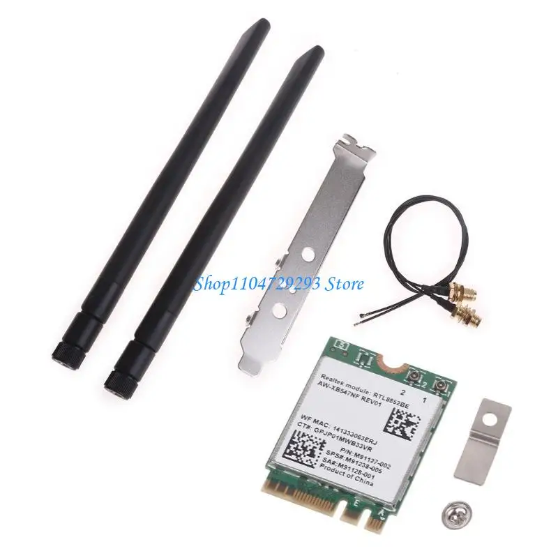 

Y2GD RTL8852BE Двойной полосой Wirless Wi-Fi Card BT-Com-Comentible5.2 Сетевой адаптер 802.11ANGN