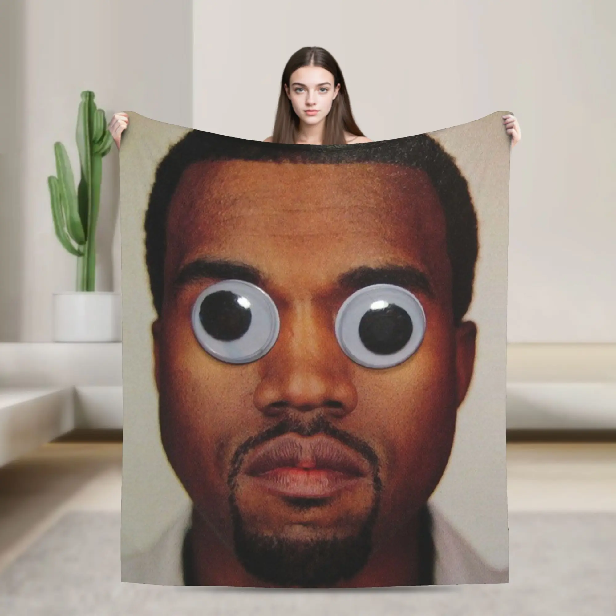 

Super Soft k-kanyes w-wests funny meme Throw Blanket Premium Flannel Fleece Lightweight Bed Blanket Super Cozy Blankets