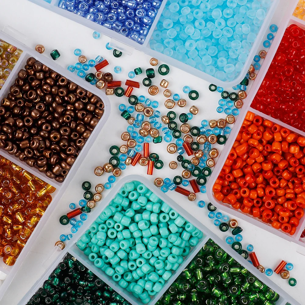 Jewelry Making Kit Seed Beads Set Glass Beads Set Bracelets Necklace Ring Making Seedbeads Kit For DIY Art Craft
