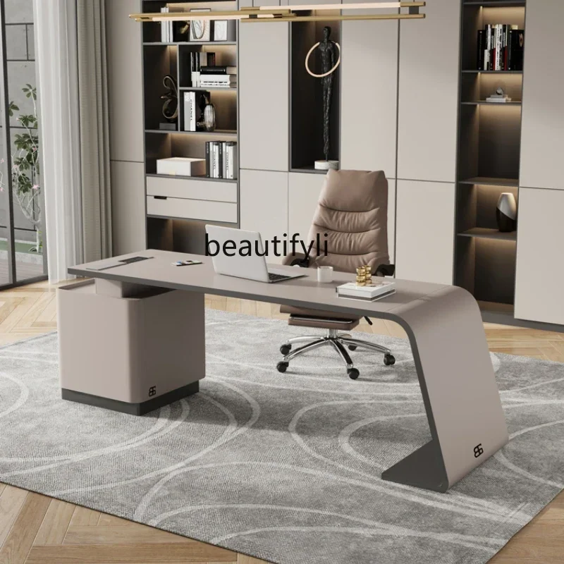 

Italian minimalist desk living room office computer desk home study writing desk