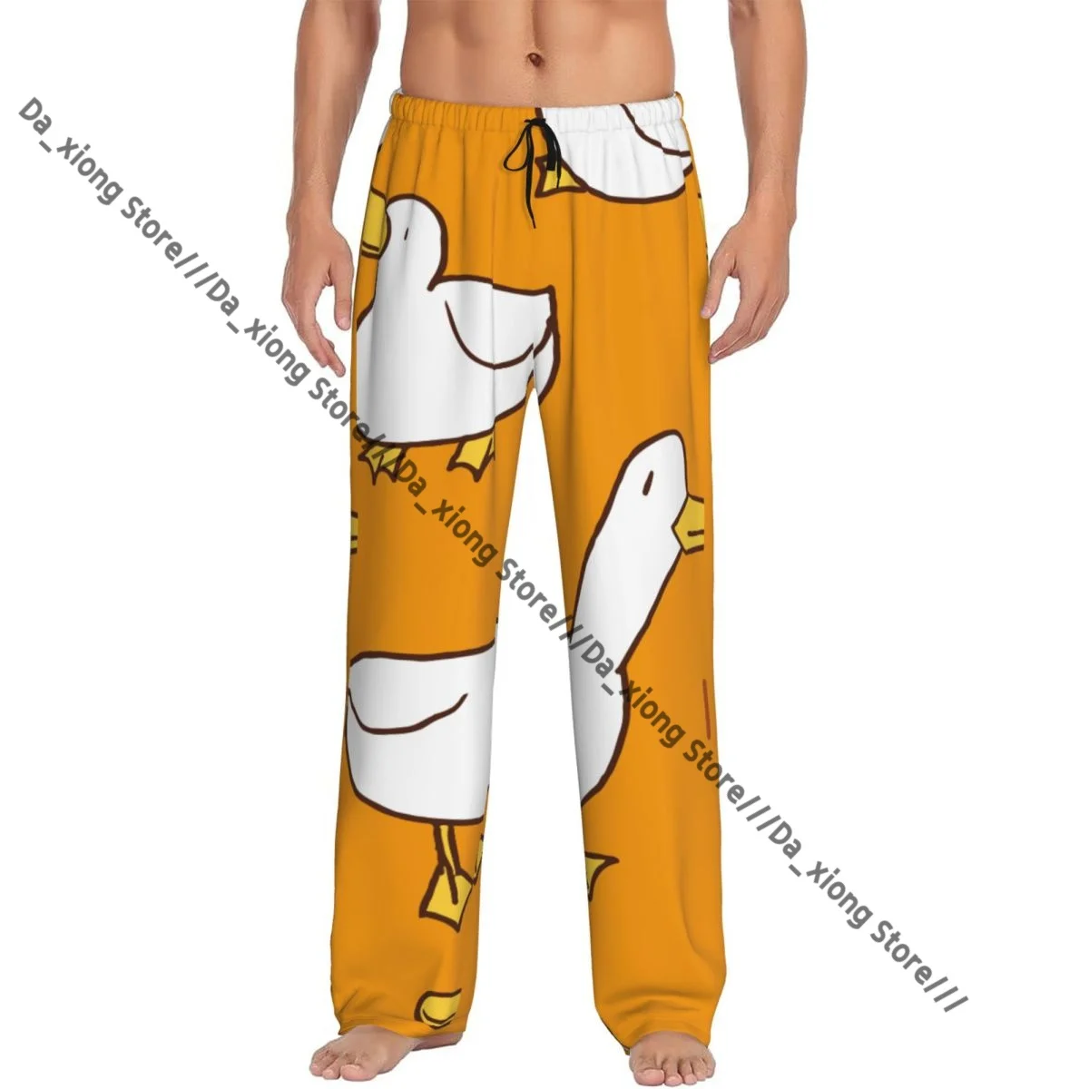 

Men's Sleepwear Loose Sleep Pants Pajamas Lovely White Goose Long Lounge Bottoms Casual Homewear