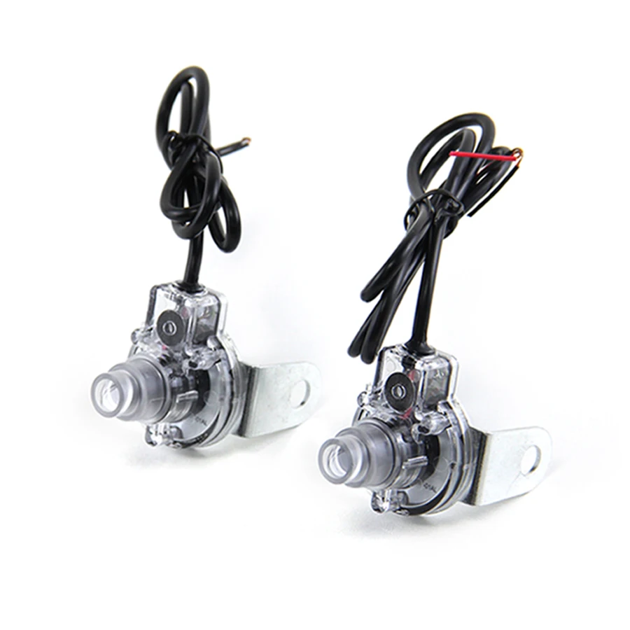 Motorcycle Projection Turn Signal Lights Amber Arrow Side Marker LED Running Light for Harley Davidson Kawasaki Universal