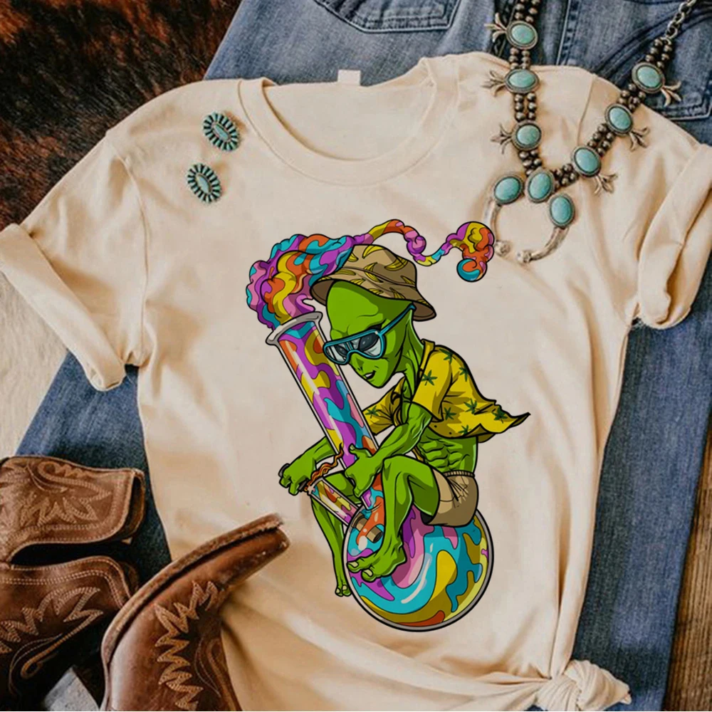 

Weed tshirt women designer summer harajuku t-shirts girl funny clothes