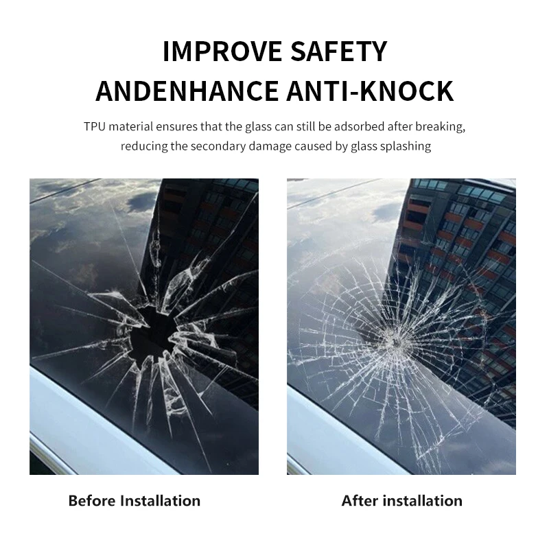 Film Pelindung Sunroof Mobil Glossy Tpu Ppf Bebas Gelembung Hitam Vinyl Film Pelindung Mobil Vinyl Wrap