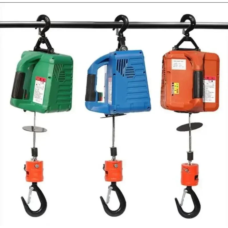2026/220V Mini Electric Hoist Lifting Tools wireless 500KG 110V Electric Winch Wire Rope Hoist Portable electric traction hoist