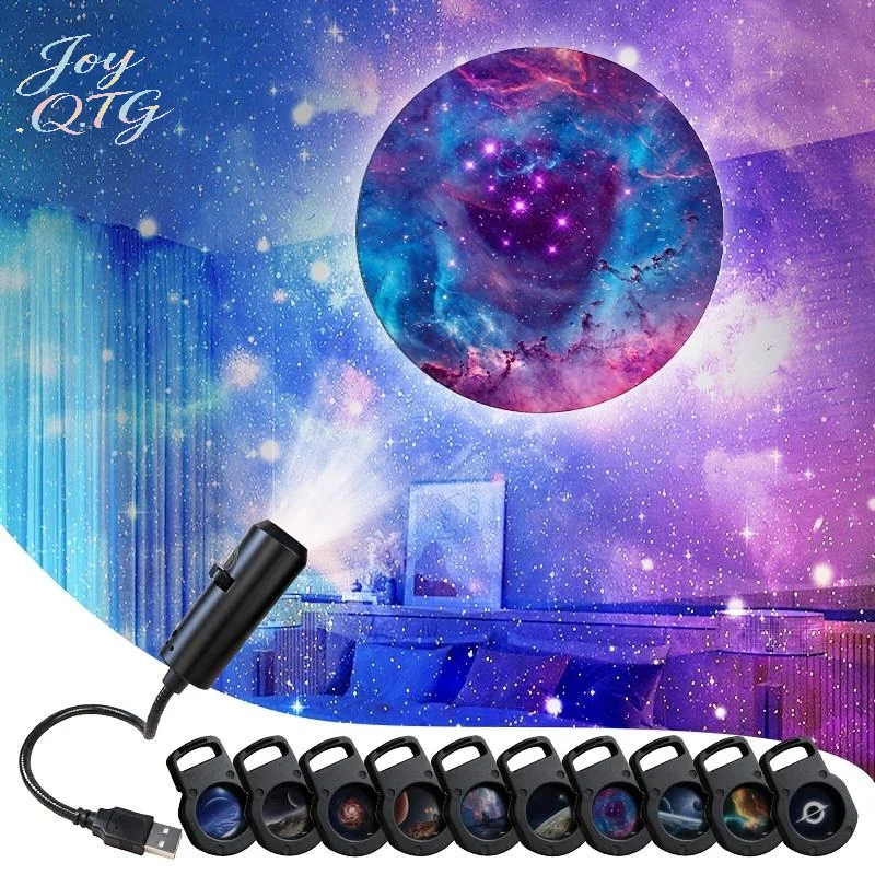 

LED USB Projector Light 3/6pcs Projection Patterns- Adjustable Whale Butterfly Jellyfish Starfish Night Light Festival Gift