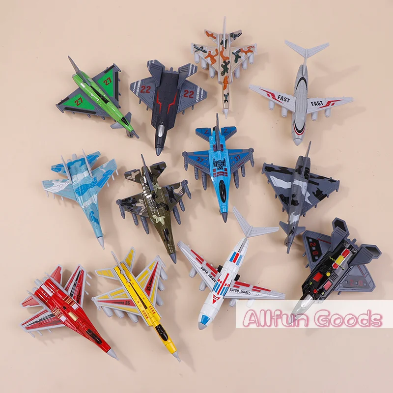 [TG835]Fighter Model 6Pcs Aircrafts Set MINI Alloy Military Airplane Toys Collection Warplane Decorations For Kids Boys Gift