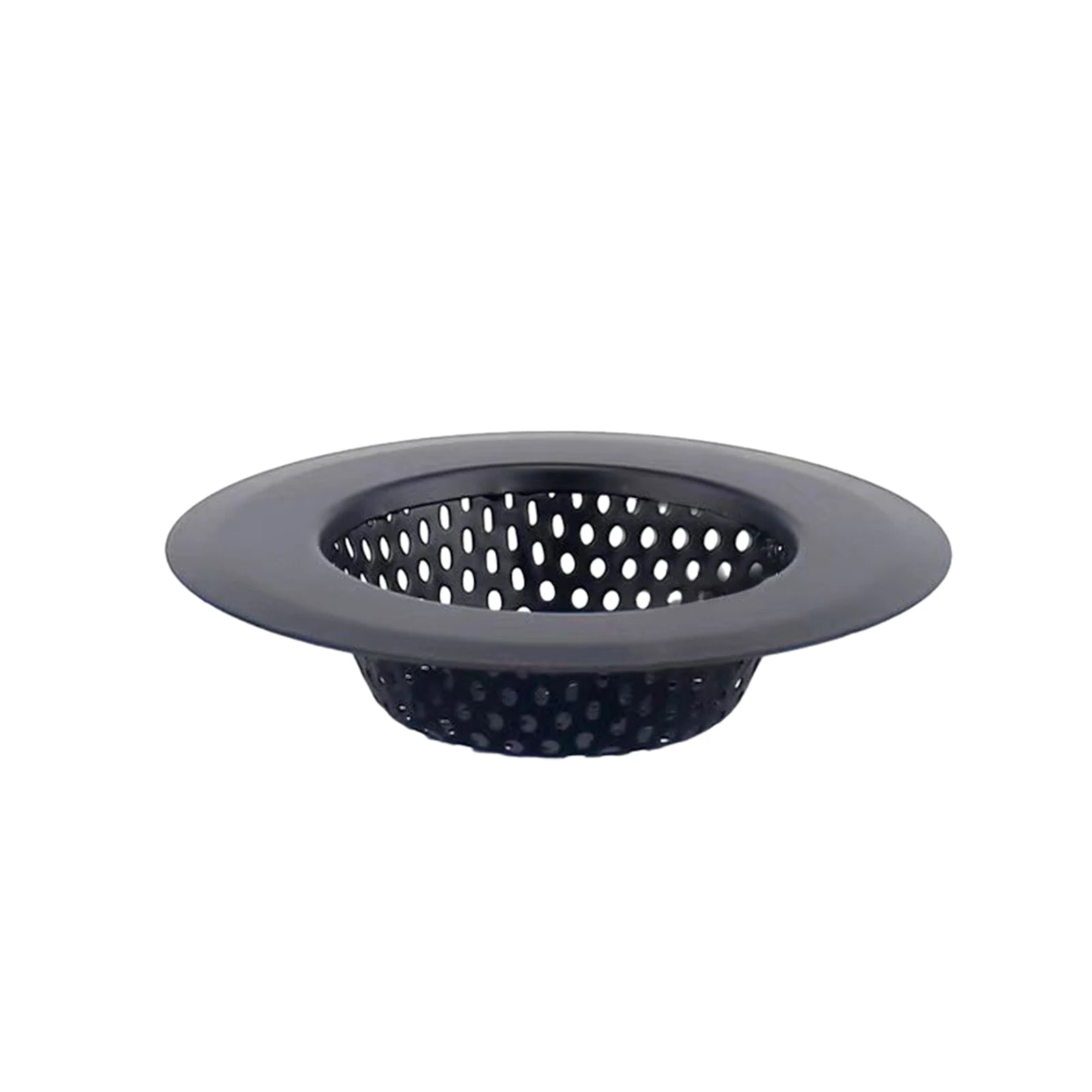 Kitchen Sink Filter Stainless Steel Mesh Sink Strainer Filter Bathroom Sink Strainer Drain Hole Filter Trap Waste Screen Black