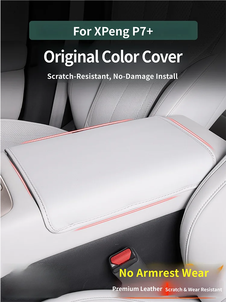 For XPENG P7+ 2026 2027 Center Armrest Storage Box Cover Interior Accessories Custom Fit Organizer Replacement