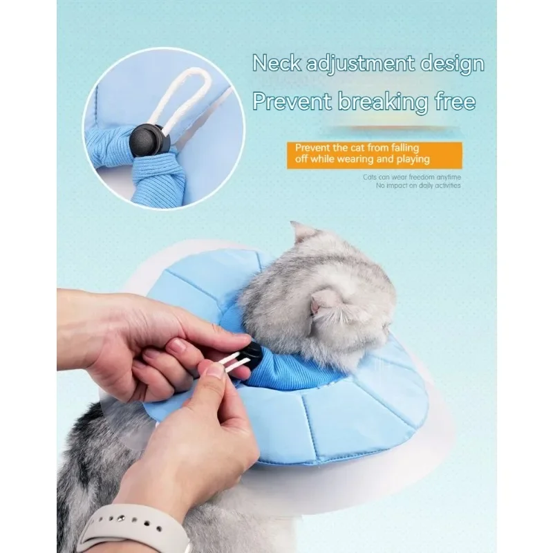 Cat Elizabeth Circle Anti-licking and Bite Collar Headband Cat Post-operative Beauty Double-layer PVC Cat Elizabeth Circle