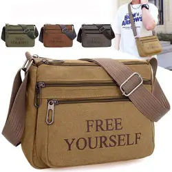 New Canvas Men Shoulder Bags Travel Fashion Men's Crossbody Bag Casual Tote Bag High Quality Luxury Messenger Bags