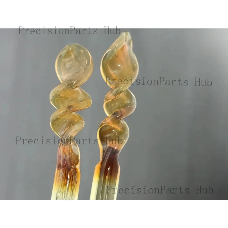 Domestic High Borosilicate Glass -Changing Stick, Experimental Color Flame Mist, Amber & Reddish Purple