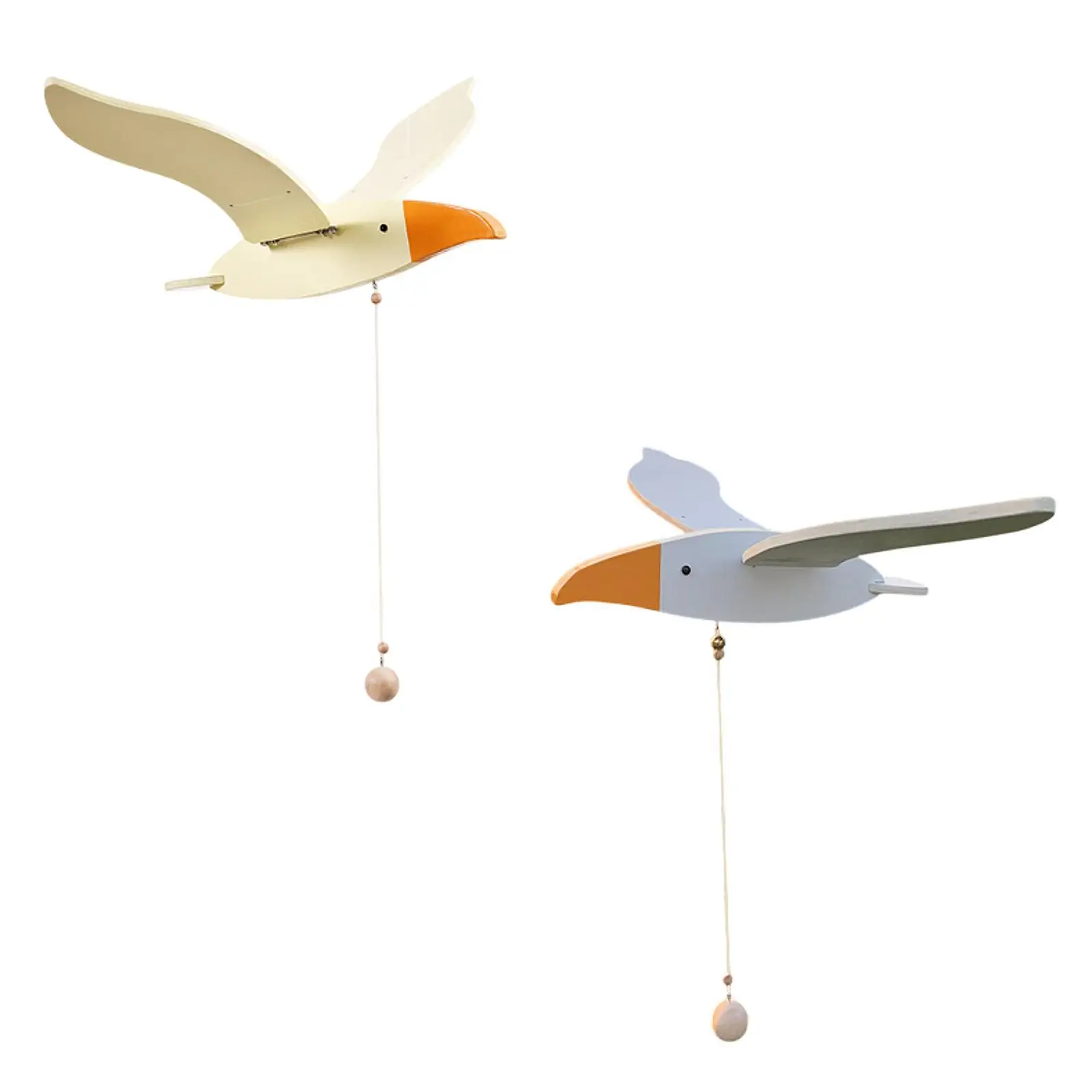

Wooden Soaring Seagull Hanging Pendant Wall Art Decor for Nursery Home Patio