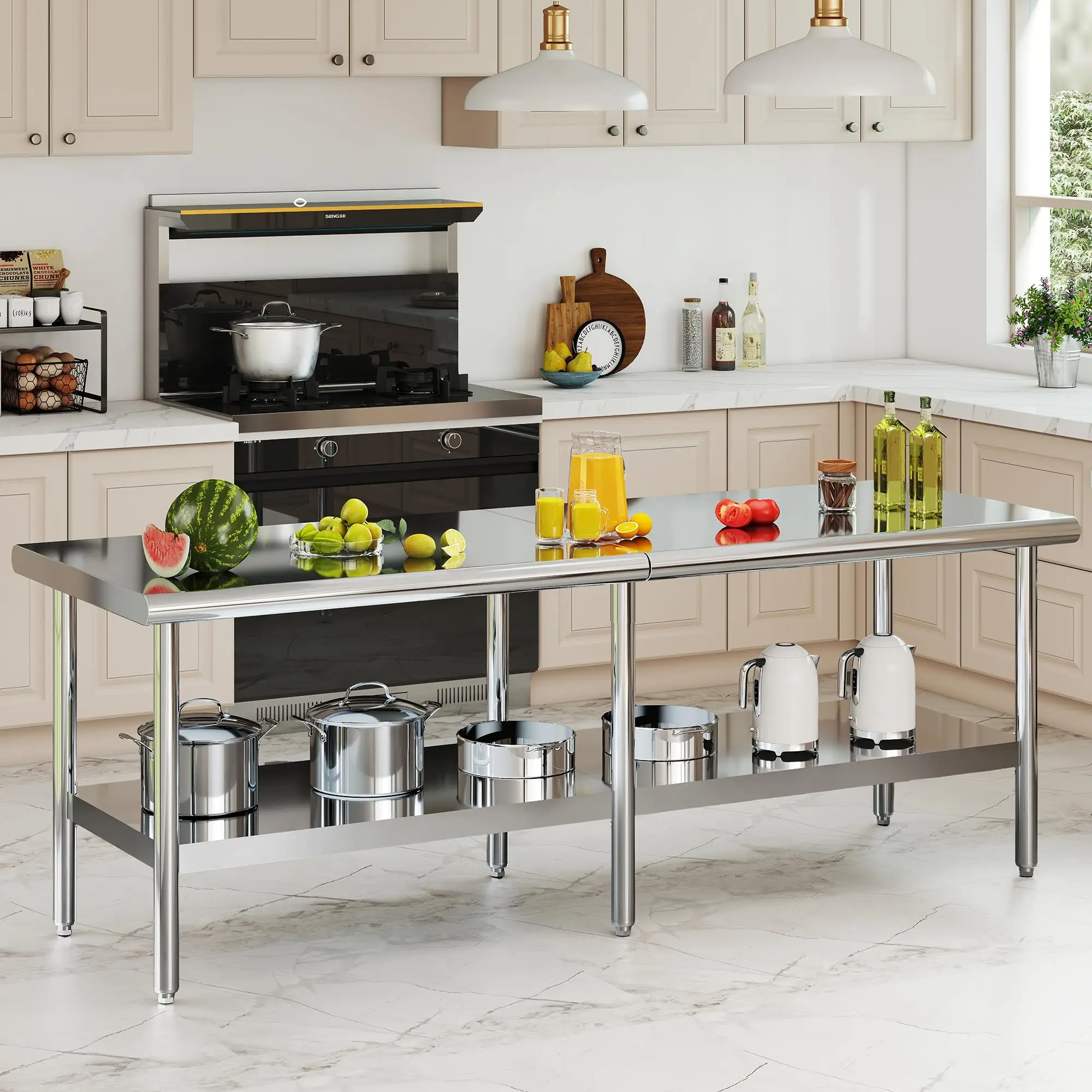 30 x 96 Inch Stainless Steel Work Table