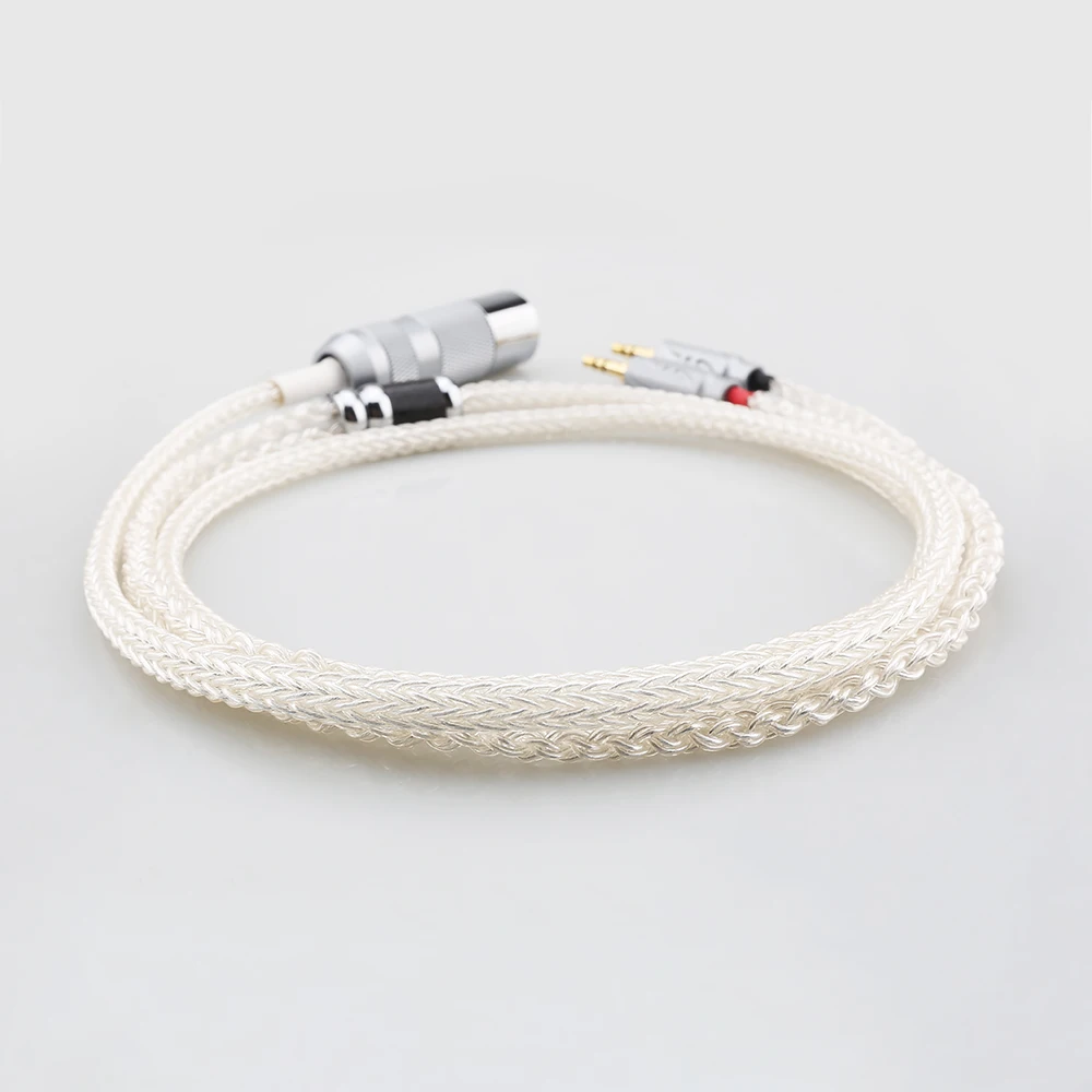 Viborg 16core Pure Silver Headphone Earphone Cable For Hifiman Sundara Ananda HE1000se HE6se he400i he400se Arya