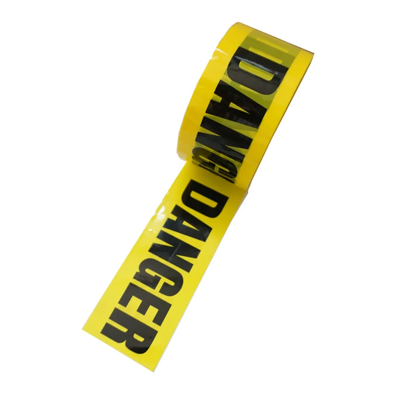 1/Roll 48mmx25m Yellow Warning Tapes Caution Keep Out Sign Barrier Safety Reminder Sticker For Store Warehouse Factory School