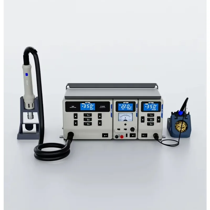 ATTEN MS-500 3 in 1 Hot Air G un Welding Station Kit Regulated DC Power Supply ST-862D ST-9150 APS22-5A BGA SMD SMT PCB IC