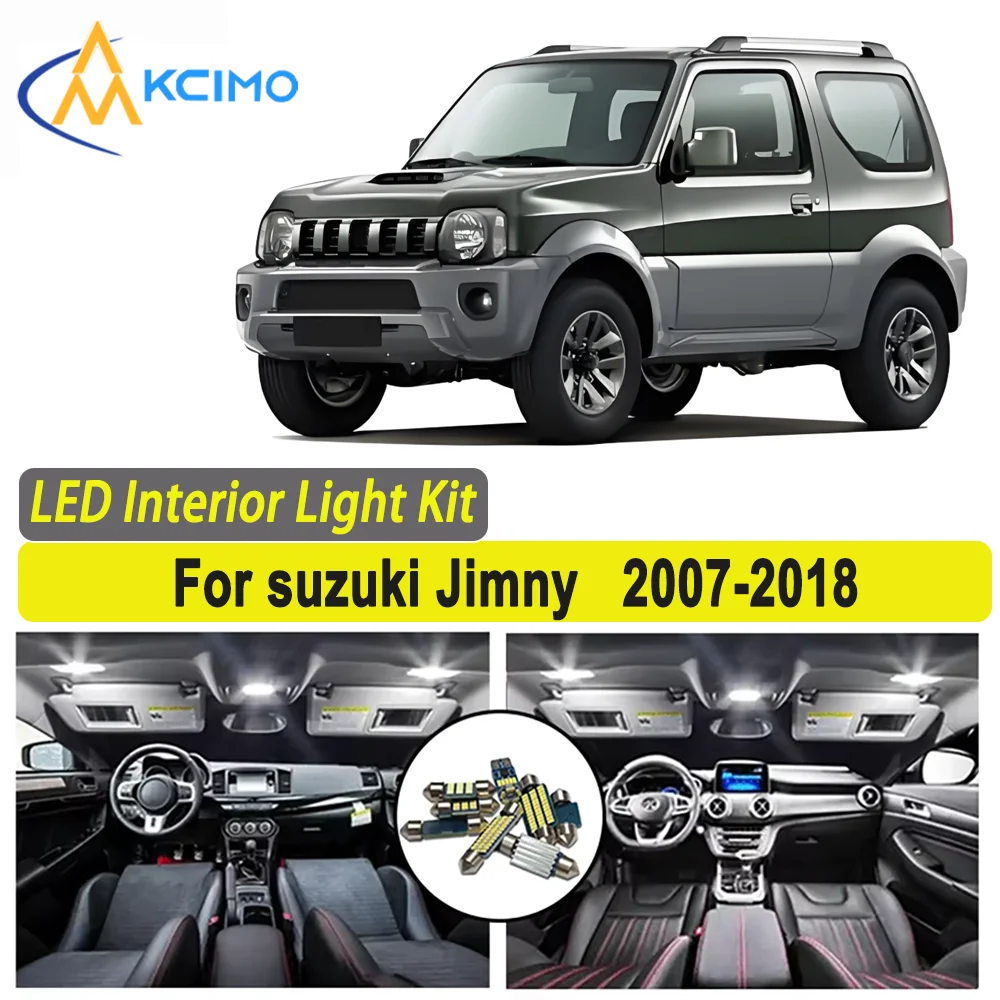 

Kcimo For suzuki Jimny (2007-2018) Premium Bright LED Interior Dome Map Trunk Light Kit Car Led Lamps Canbus Car LED Lights