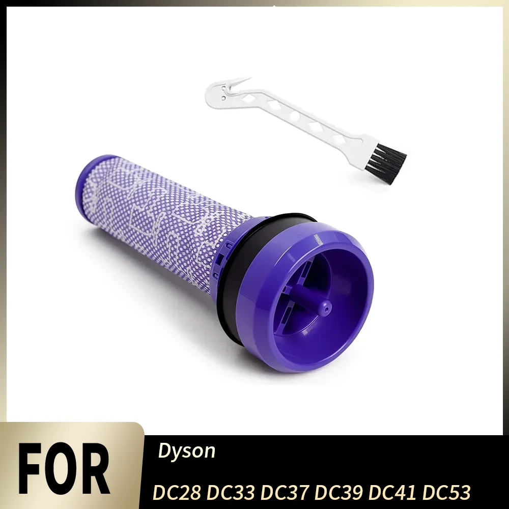 Filtro de Reposição com Peças de Escova para Aspirador Dyson DC28 DC33 DC37 DC39 DC41 DC53 - Pré-filtro Lavável de Encaixe Perfeito