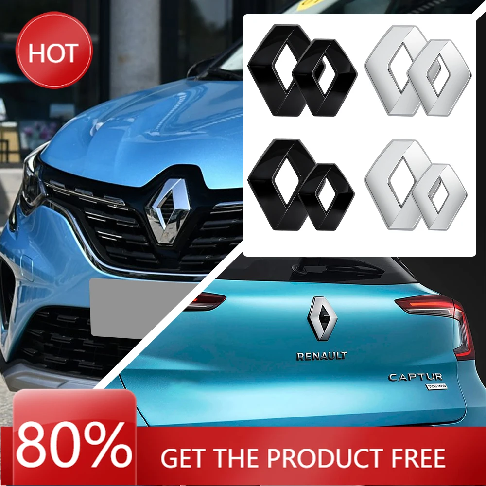

2026 Горячие колпаки для ступиц Renault, капот автомобиля, передняя решетка багажника, задняя эмблема, логотип, значок, наклейка для Renault DACIA Loguna Duster L