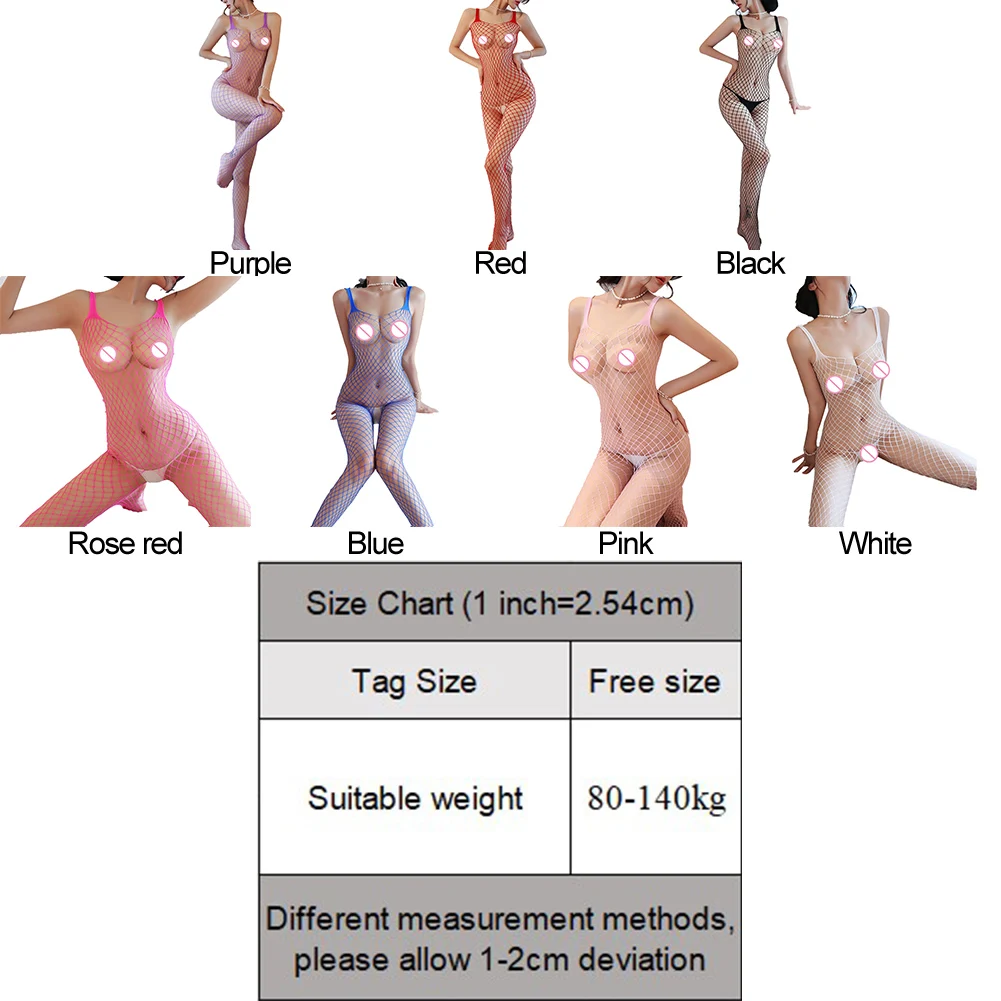 Lingerie sexy feminina virilha aberta ver através de malha sexy oco macacão senhoras bodysuit roupa interior elástica oco para fora collant