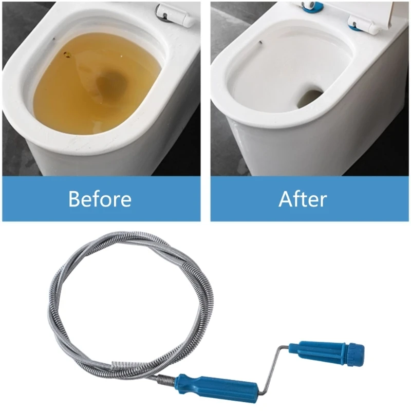 Drain Clog Removal Tool Flexible Drain Cleaner Kitchen Bathroom Sink Drain Clog Remover Hand Sewer Pipe Unblocker M4YD