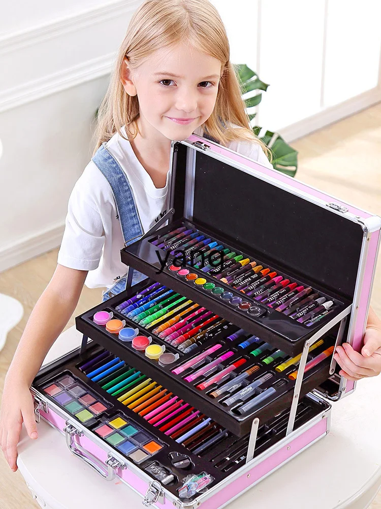 LMM Kit de pintura para niños, suministros escolares, caja de regalo, arte para estudiantes de escuela primaria