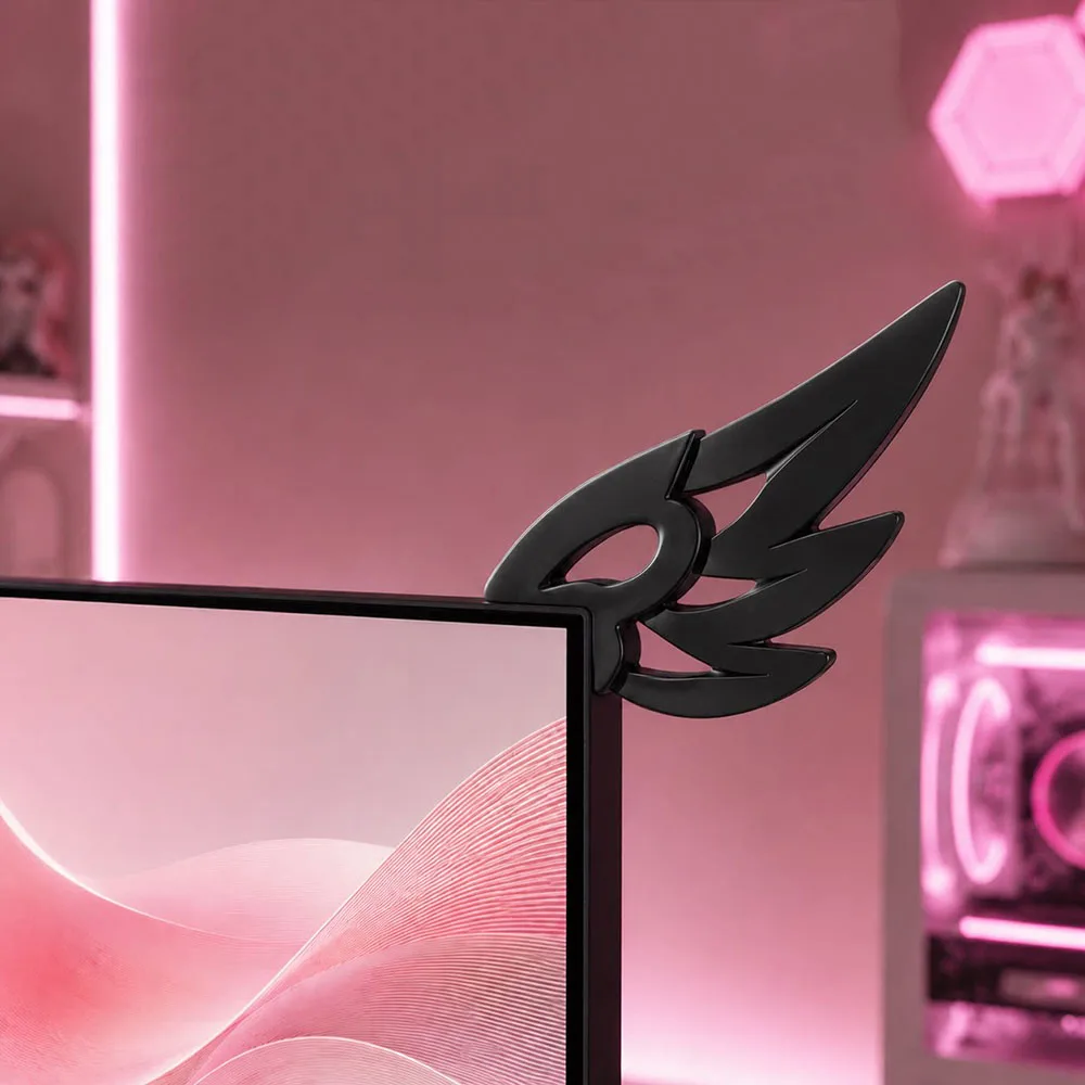 3D Wing Monitor Decor Computer Screen Ornament Kawaii E-sports Desk Setup Accessories Aesthetic Desktop Decor Cute Gift for Girl