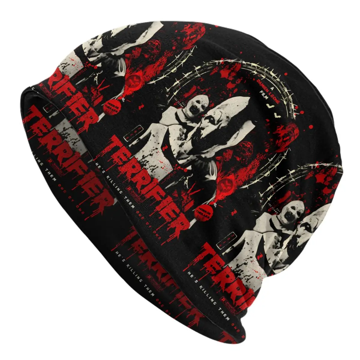 Terrifier Horror Movie Halloween Caps Art The Clown Men Women Outdoor Skullies Beanies Hat Spring Warm Dual-use Bonnet Knitted