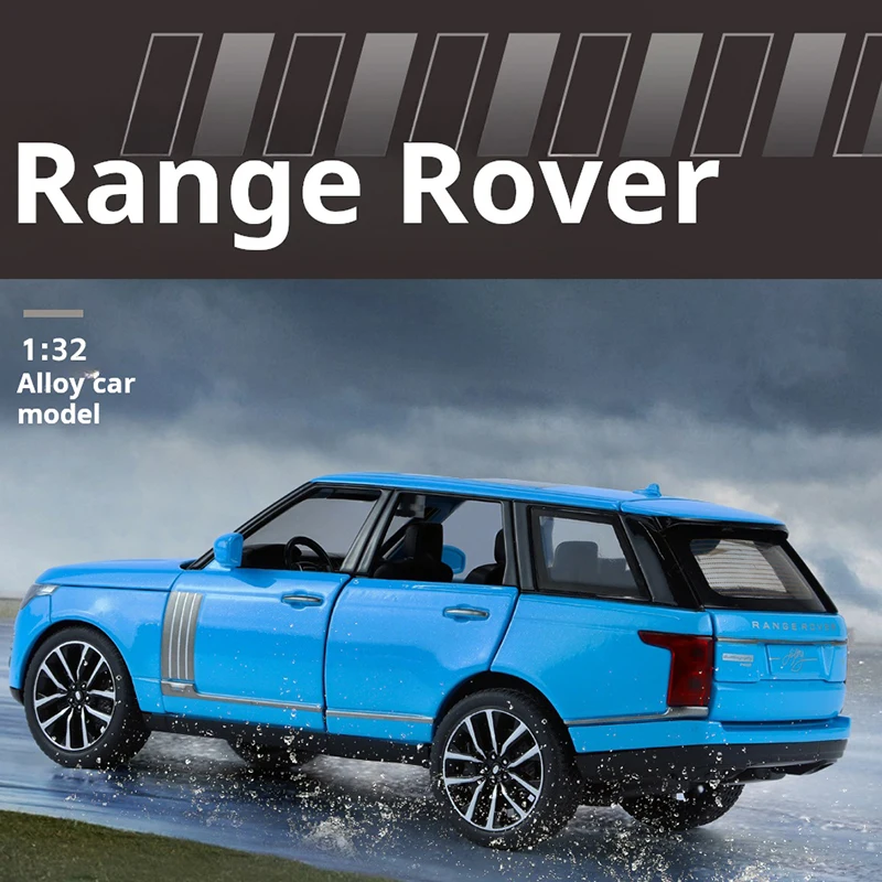 LICENIDO 1:32 Range Rover 50 aniversario aleación Diecast Metal vehículo sonido luz tirar hacia atrás una pieza coleccionar juguetes de decoración