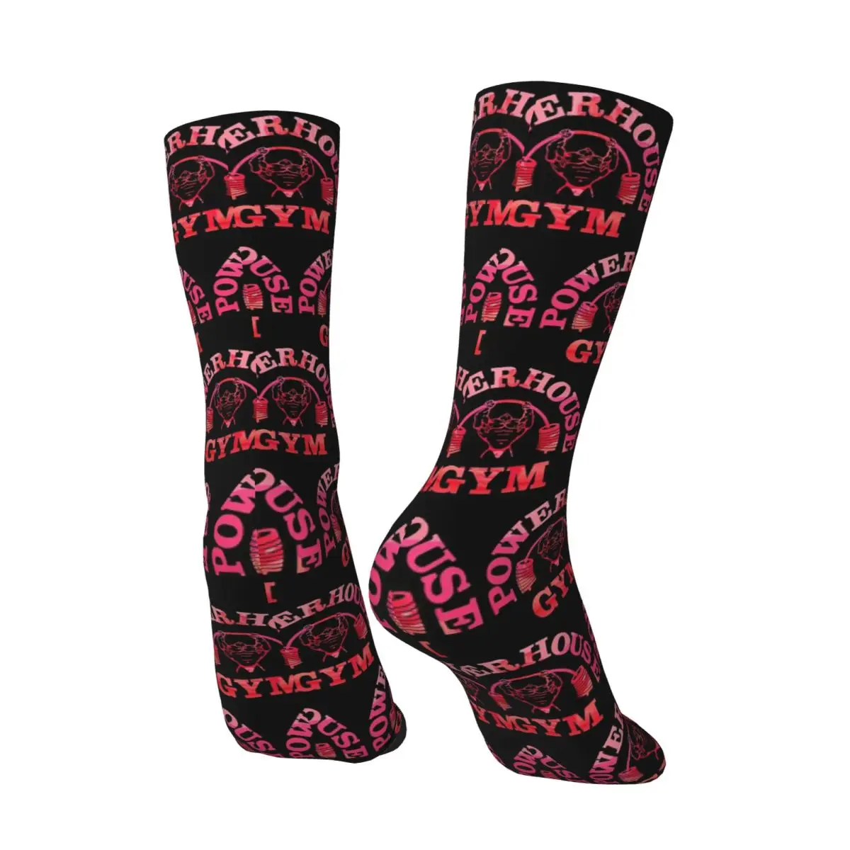 All Seasons Powerhouse Gym Fitness Building Muscle Socks Harajuku Crew Socks Hip Hop Stockings for Men Women Valentine's Day