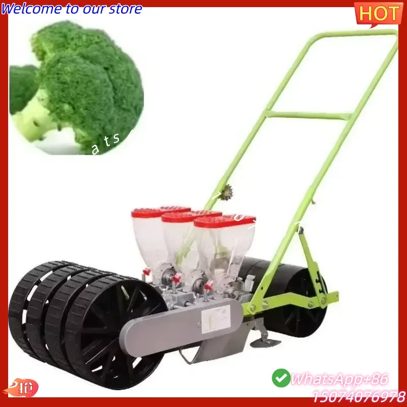 2026 Hand Push Portable Manual 6 Rows Vegetable Seeder Transplanter for Onion Carrot Spinach Cabbage
