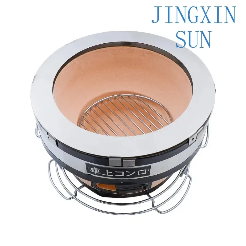 Outdoor Camping Oven Barbecue Oven Charcoal Grill Stove Pottery Clay Barbecue Oven Clay Stove Old-Fashioned Carbon Stove Table