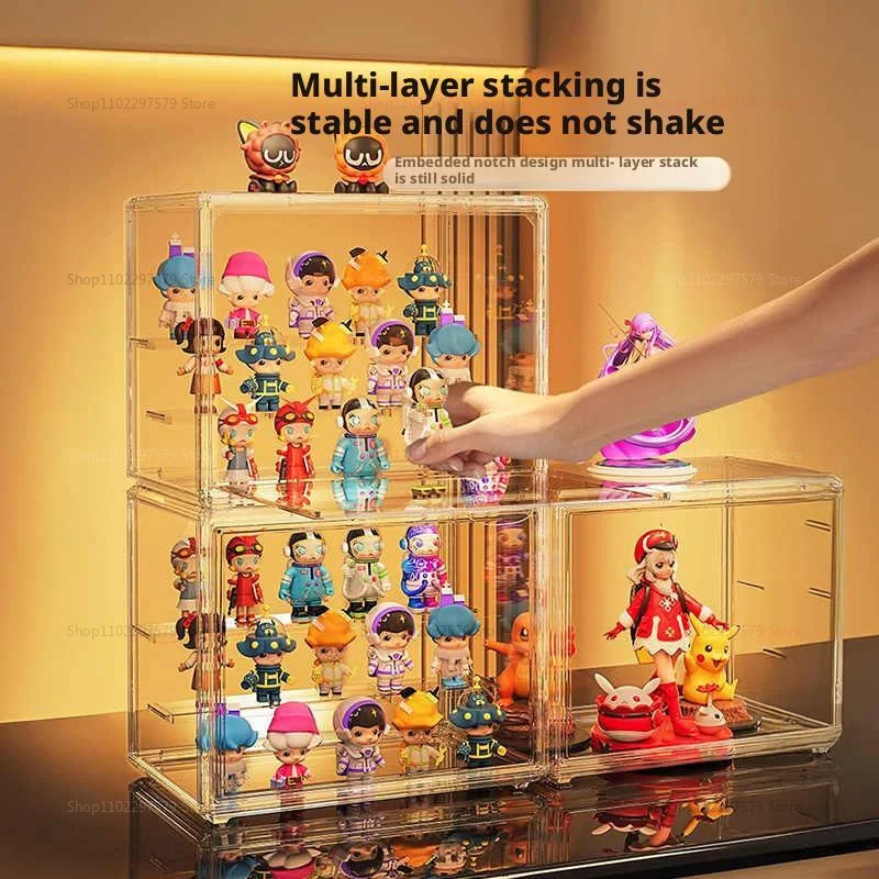 3-Layer الاكريليك رف شاشة سلم شفاف اليدوية أنيمي نموذج سيارة صندوق أعمى تخزين المجوهرات المنظم عرض