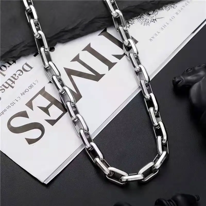 New DIY Cuban Chain Necklace for Men Women 316L Stainless Steel Jewelry