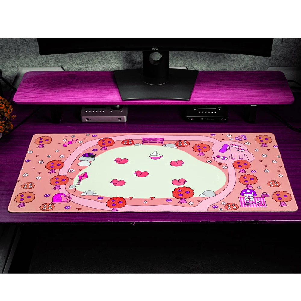 Kawaii Mousepad  Picnic Playmat Laptop Large Mouse Pad Xl Desk Mat Non Slip Smooth Surface Multipurpose Deskpad for Home Office