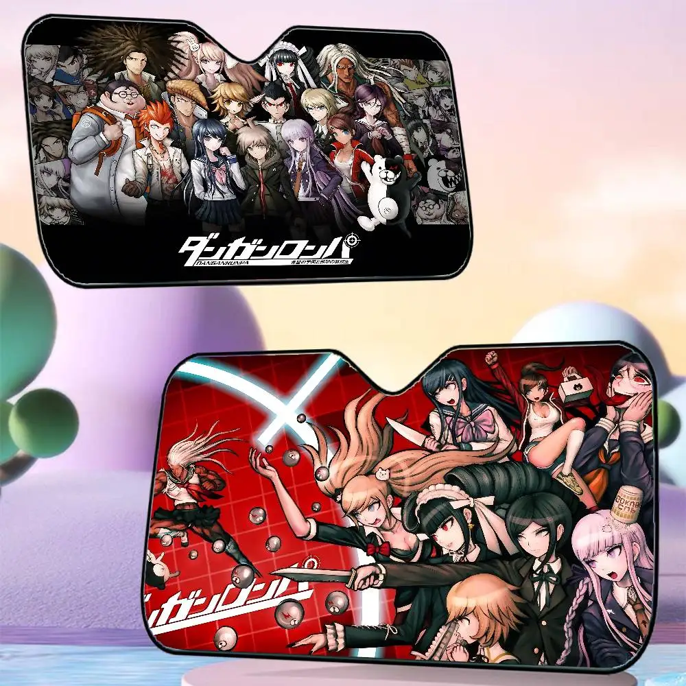 

Game D-Danganronpa Car SunShade Window Sunshade Sunblock Front Windshield Hood Interior Front Baffle Double Ring Sunshade