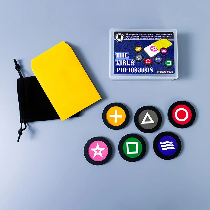 Chip di previsione dei virus ESP Previsione dei virus Predicazioni Semplici oggetti di scena magici da primo piano Illusioni performanti Espedienti Mentalismo