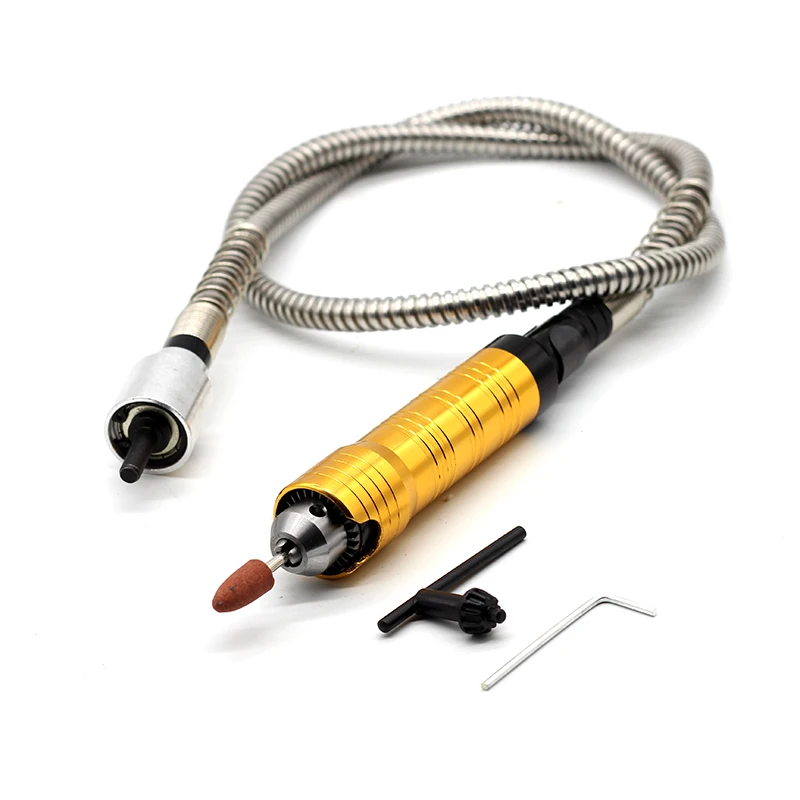 6mm Rotary Angle Grinder Tool Flexible Shaft Fits + 0.2-6.5mm Handpiece For Dremels Style Flex Shaft Electric Drill Rotary Tool