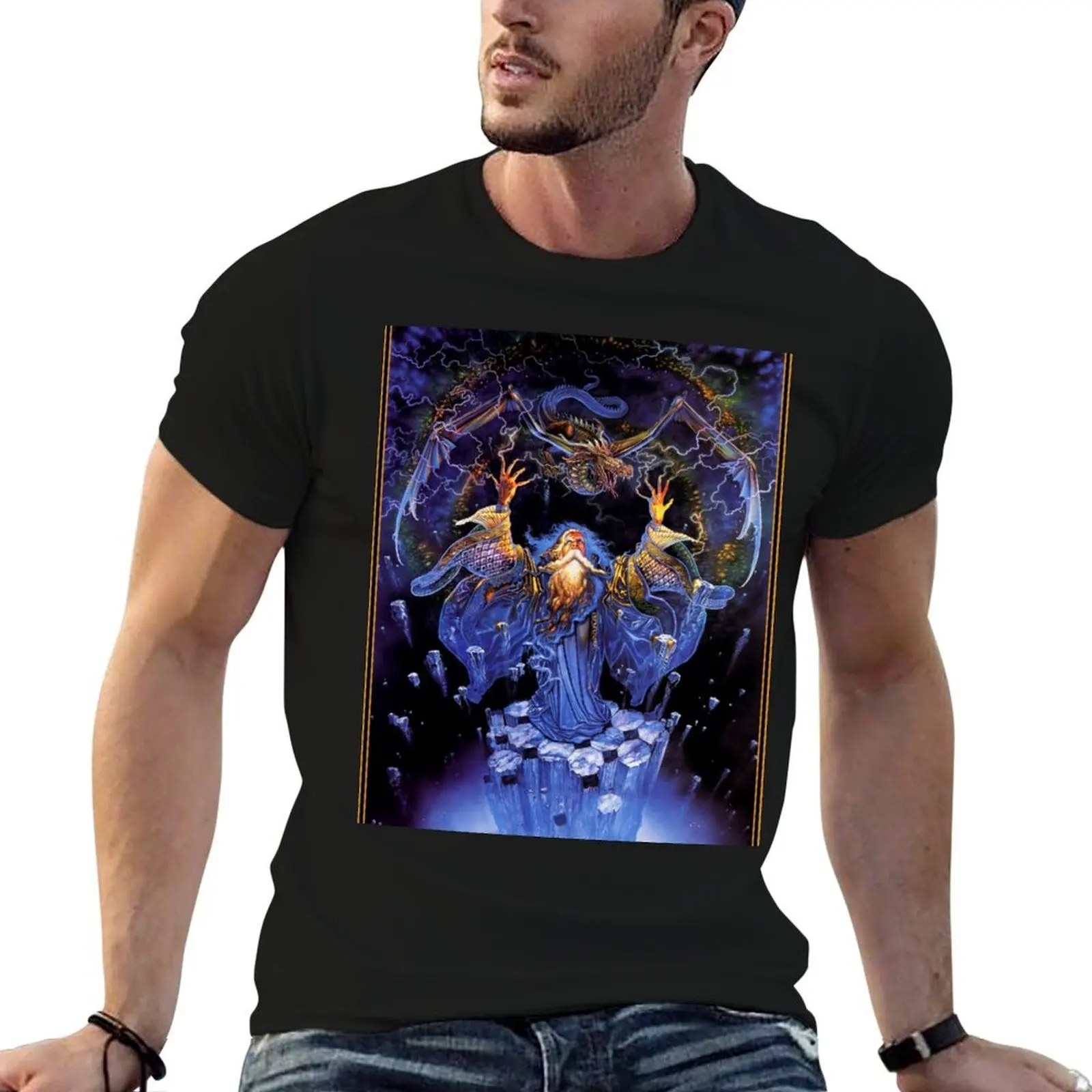 

Dragon&Wizard T-Shirt man t shirts graphic funny t shirts dark humor T-Shirt