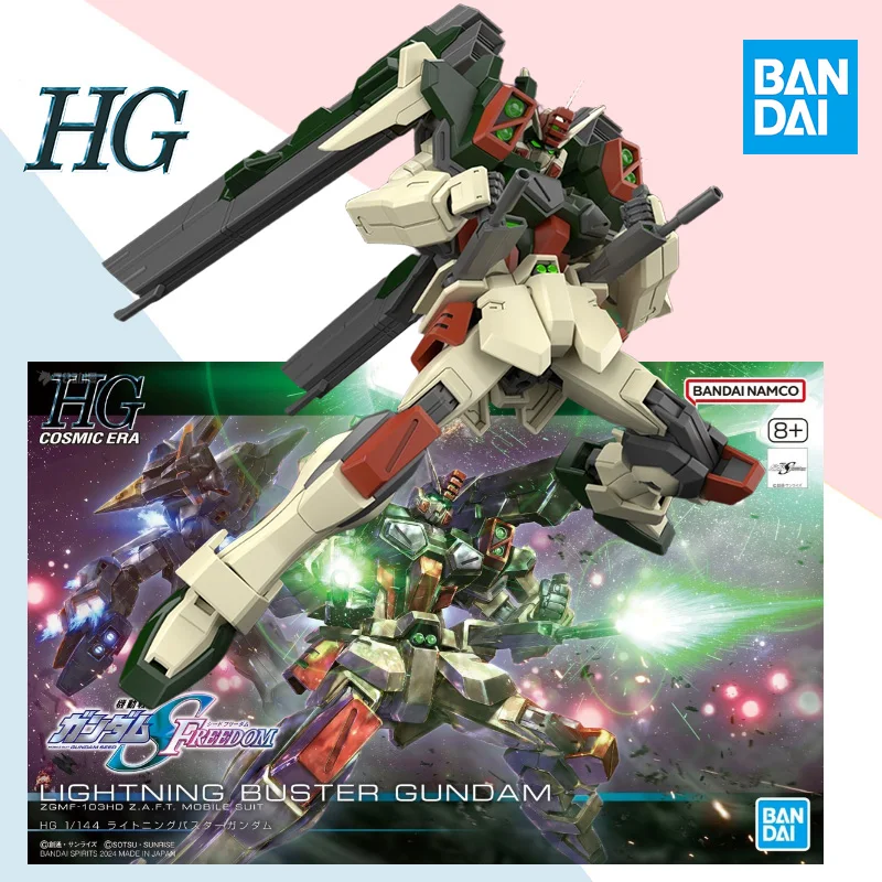 

Bandai original HGUC 1/144 LIGHTNING BUSTER GUNDAM ZGMF-103HD anime action figure assembly model toy ornaments collection gift