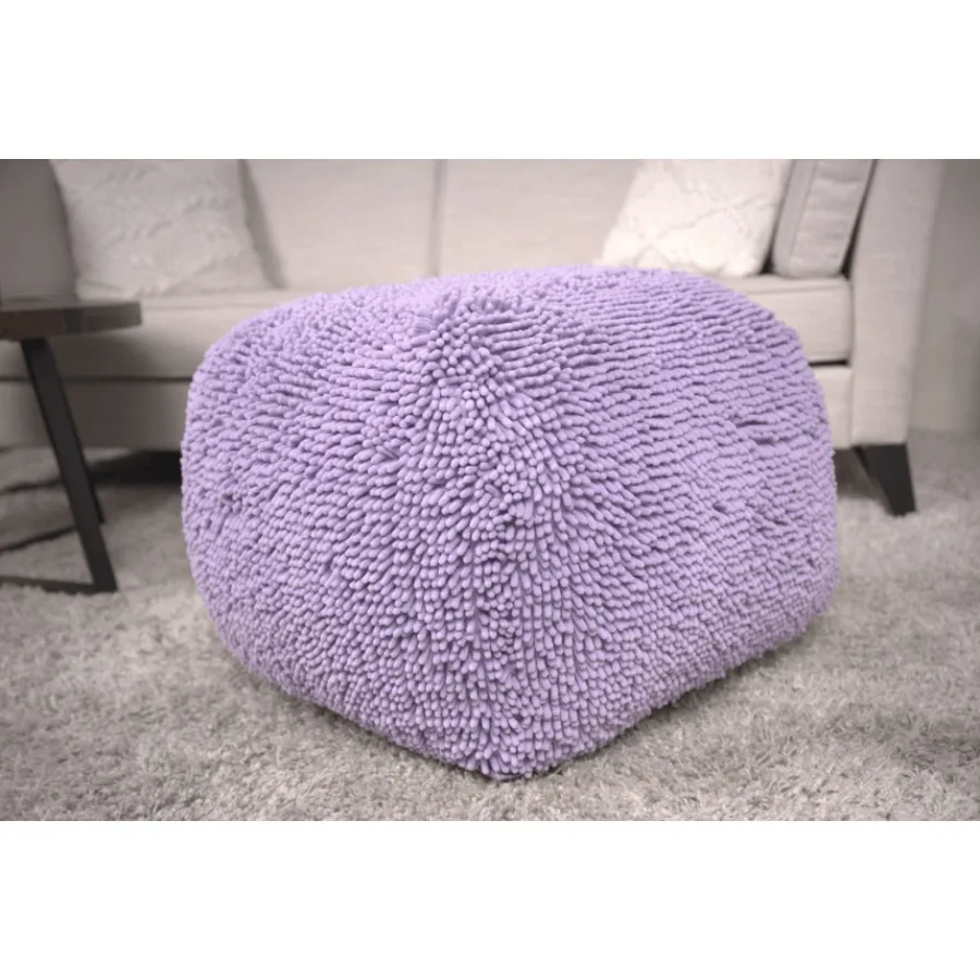 

Spongy Microfiber Square Pouf Lavender