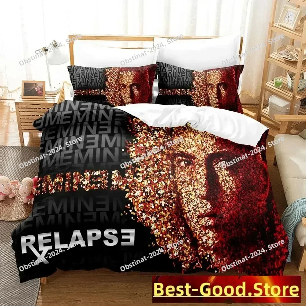 2023 Music To Be Murdered By Eminem MTBMB Bedding Set Print With Pillowcase Bed Duvet Cover Single Double Queen Super King Size