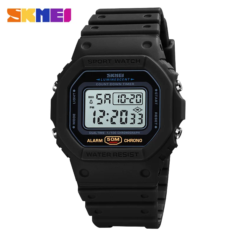 SKMEI 1628 Military Digital Watch for Men Retro Sport Waterproof Mens Electronic Wristwatch LED Display Clock 1988 Reloj Hombre