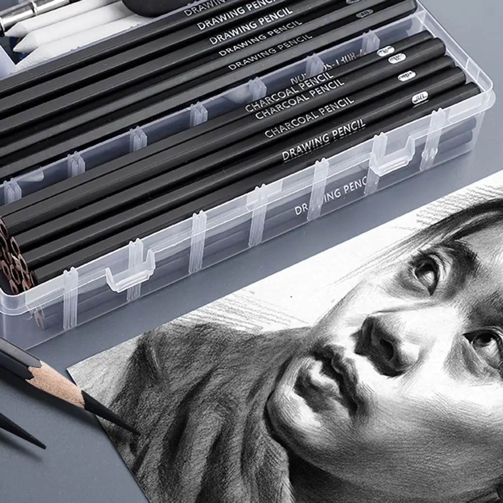 Design Pen Graphite Mixed Sketching Pencil Art Supplies Black Charcoal Pencils Painting Durable Drawing Pencil Set Beginners