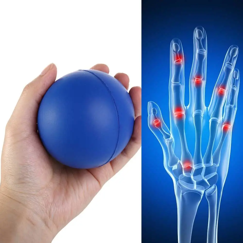 Thumb การออกกําลังกายเกียร์ทรงกลมนิ้วมือ Ball Forearm ERGONOMIC Grip Strengthener Ball Grip TRAINER Finger Dexterity